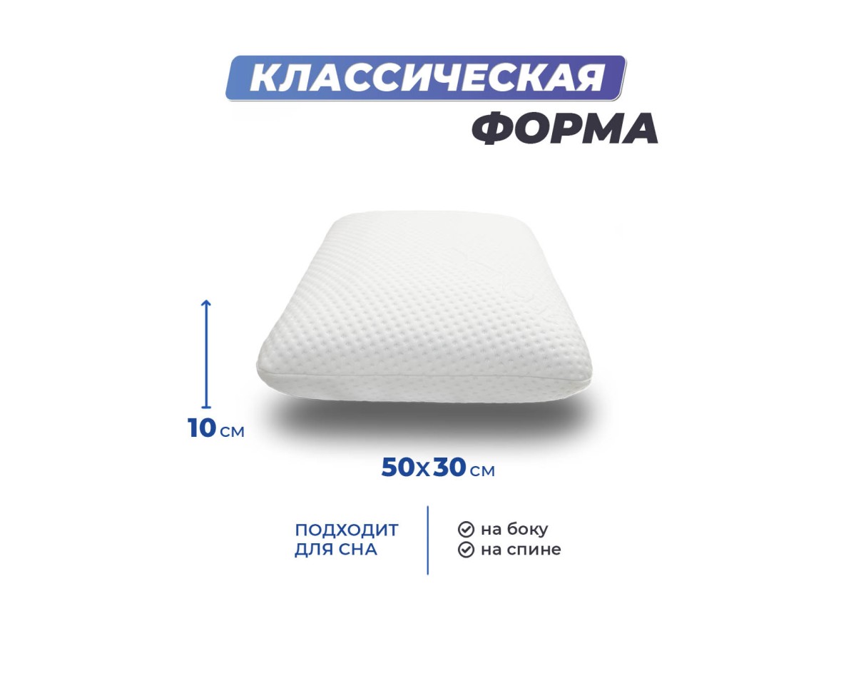Анатомическая подушка Фабрика сна Memory-4 S gel