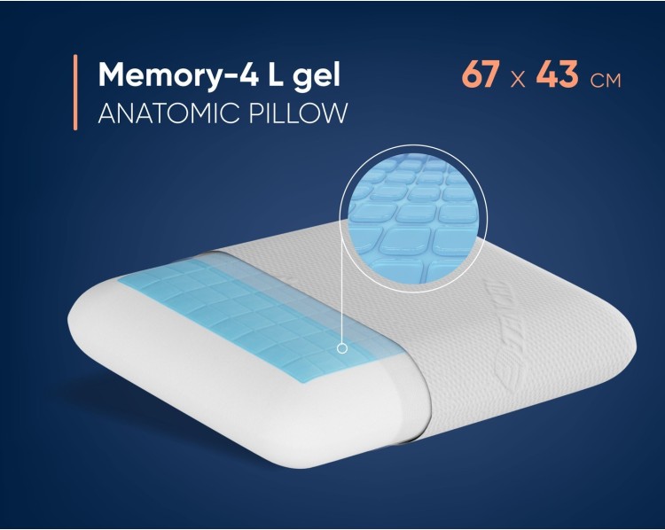 Анатомическая подушка Memory-4 L gel